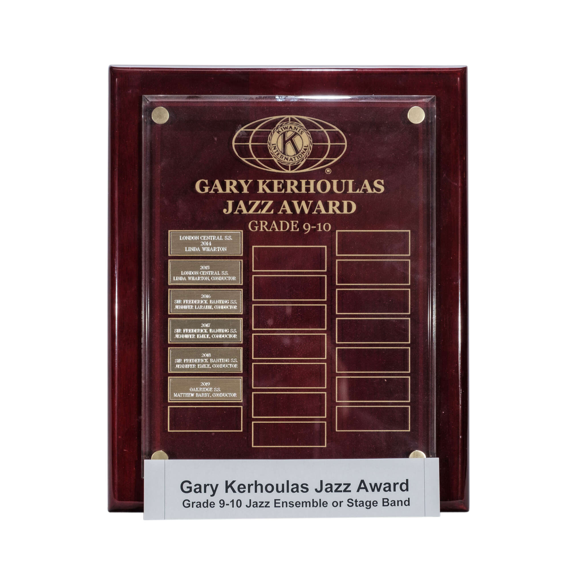 Gary Kerhoulas Jazz Plaque