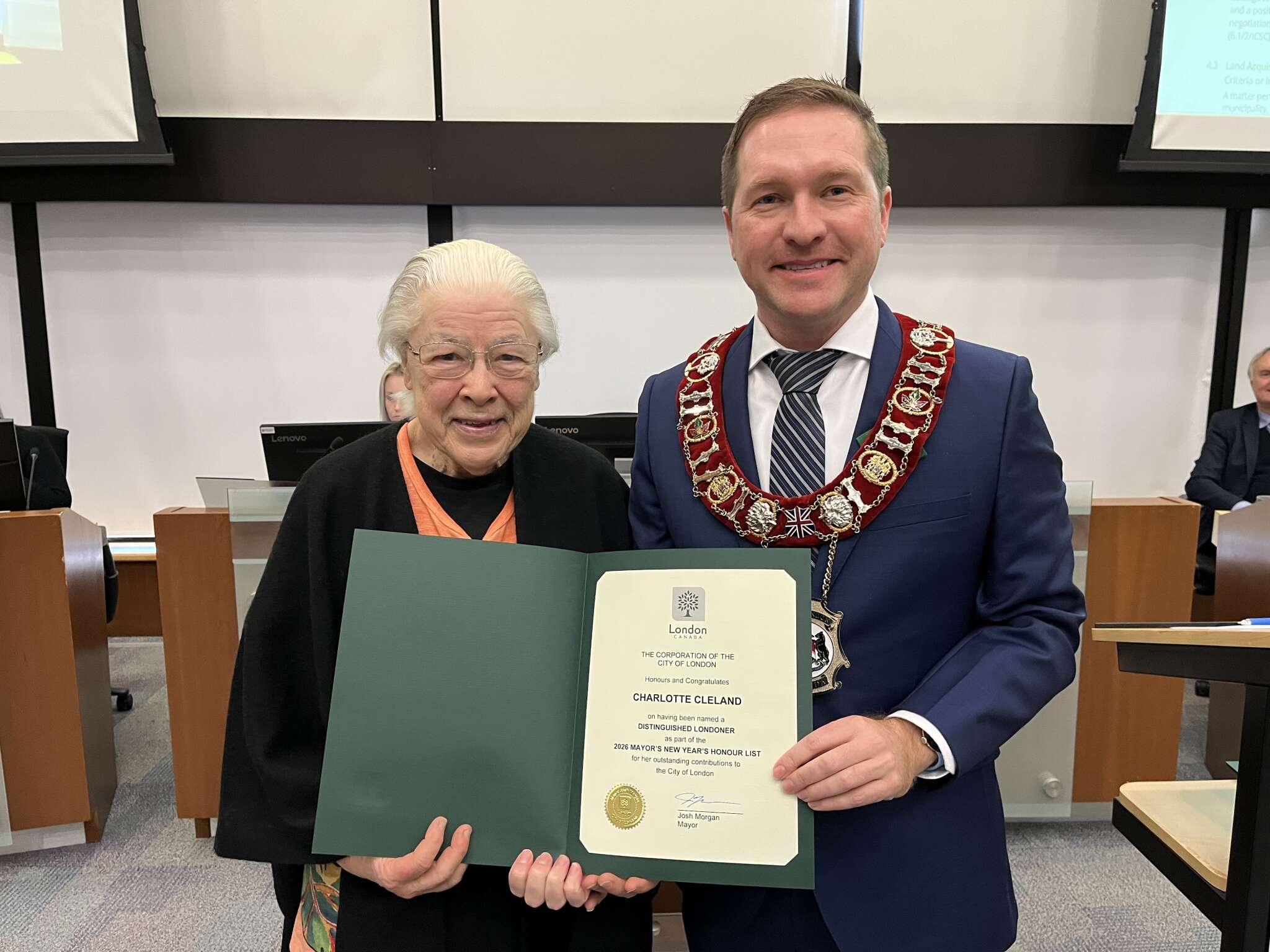 Charlotte Cleland Recipient of the 2026 Mayor